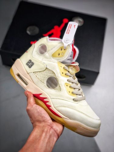 AIR JORDAN 5 OFF WHITE 乔丹/Air Jordan aj5 AJ5 乔丹5代 乔5 乔丹5 OFF-WHITE x Air Jordan 5 CT8480-002
