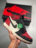 Air Jordan 1 Retro  Bred Toe  Black and Red Toes 555088-610