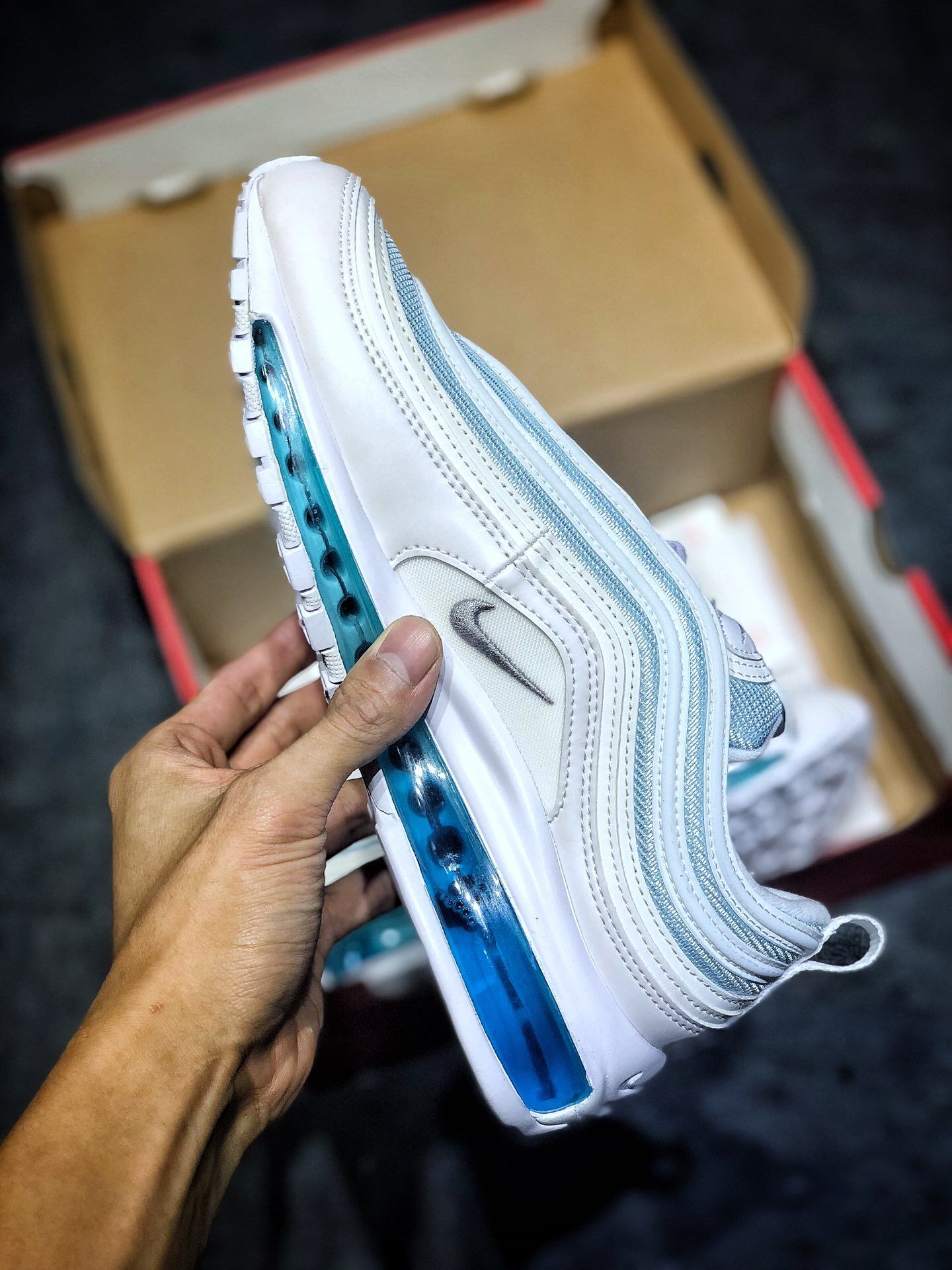 Custom: MSCHF x INRI Nike Air Max 97 “Jesus Shoes” - Grailify