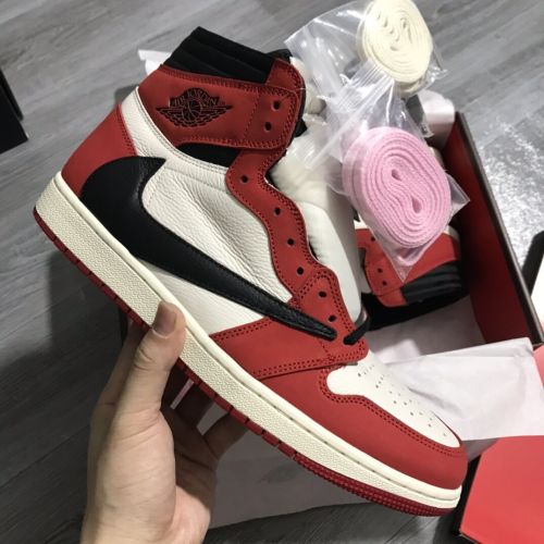 Travis scott x air jordan 1 红倒勾CD4487