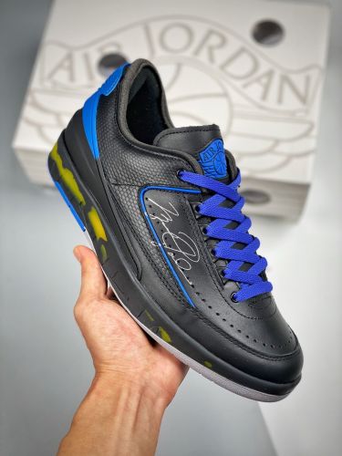 Off-White x Air Jordan AJ2 Low SP  黑蓝DJ4375-004