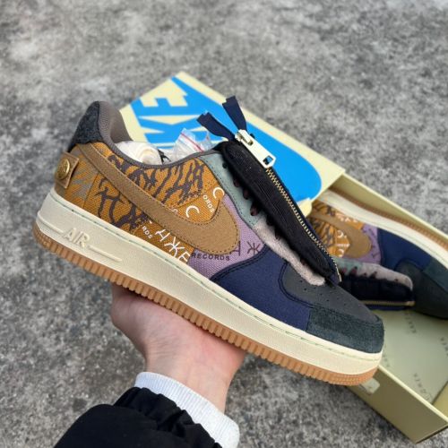 鬼脸联名 Travis Scott X Nike Air Force 1 Low Zipper Cactus Jack  CN2405-900