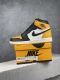 Air Jordan AJ1 Retro High  yellow toe 黑黄脚趾 555088-711