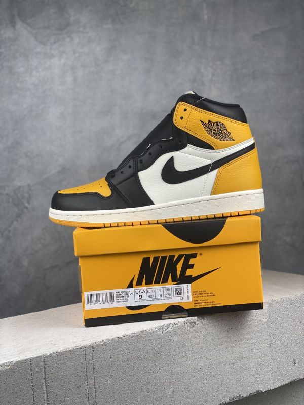 Air Jordan AJ1 Retro High yellow toe 黑黄脚趾 555088-711