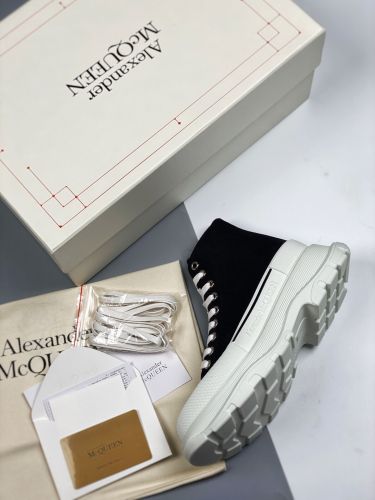 Copy 亚历山大·麦昆 Alexander McQueen sole sneakers高帮帆布增高鞋