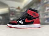 Air Jordan 1 High Top/Black and red patent 555088-063