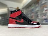 Air Jordan 1 High Top/Black and red patent 555088-063