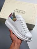 Alexander McQueen/亚历山大麦昆 松糕鞋厚底增高小白鞋彩虹尾