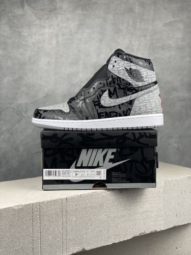 Air Jordan 1   Rebellionaire   AJ1乔1 黑灰叛逆 男子文化篮球鞋 555088-036