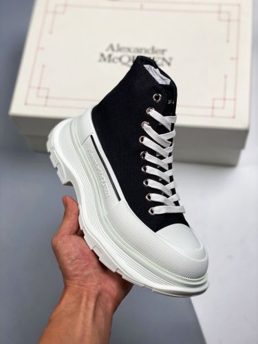 Copy 亚历山大·麦昆 Alexander McQueen sole sneakers高帮帆布增高鞋