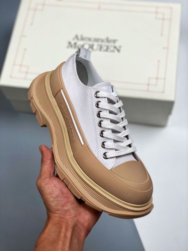 Alexander McQueen/亚历山大麦昆 松糕鞋厚底增高帆布鞋