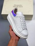 Alexander McQueen/亚历山大麦昆镭射尾松糕鞋厚底增高小白鞋