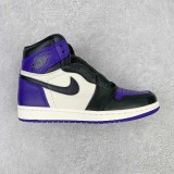 Air Jordan 1 Retro High OG Court Purple AJ1 黑紫脚趾 555088-501