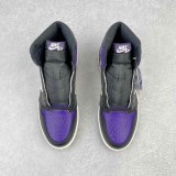 Air Jordan 1 Retro High OG Court Purple AJ1 黑紫脚趾 555088-501
