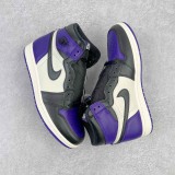 Air Jordan 1 Retro High OG Court Purple AJ1 黑紫脚趾 555088-501
