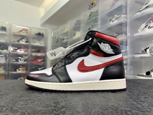 Air Jordan 1 Black/White-Sail-Gym Red 黑脚趾/红钩(2019)555088-061
