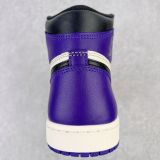 Air Jordan 1 Retro High OG Court Purple AJ1 黑紫脚趾 555088-501