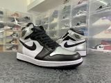 Air Jordan 1 High OG Wmns Silver Toe”黑帮/黑色/金属银/白/黑银禁穿CD0461-001