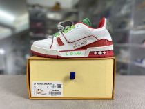 Louis Vuitton 路易威登 Trainer 休闲板鞋 白红苹果绿 Louis Vuitton 路易威登 Trainer 休闲板鞋 白红苹果绿