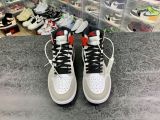 Air Jordan 1 Light Smoke Grey 烟灰/红黑 555088-126