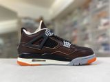 Air Jordan 4  Starfish 黑色 海星橙 浅烟灰 网格系CW7183-100