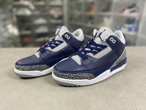 Air Jordan 3 Georgetown 海军蓝 水泥灰 白色 CT8532-401