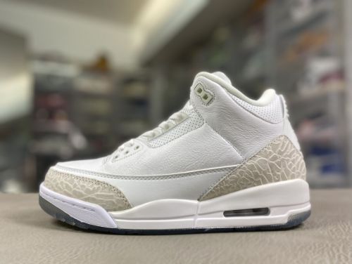 Air Jordan 3 Pure White 爆裂 水晶底136064-111
