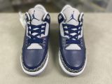 Air Jordan 3 Georgetown 海军蓝 水泥灰 白色 CT8532-401