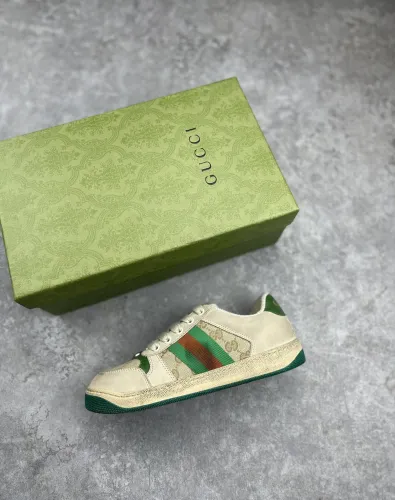 Gucci 古驰 Screener GG珐琅 复古做旧老爹板鞋
