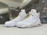 Air Jordan 6 Gold Hoops 白色 浅粉 金属金 DH9696-100
