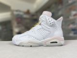 Air Jordan 6 Gold Hoops 白色 浅粉 金属金 DH9696-100