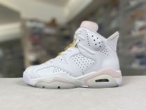 Air Jordan 6 Gold Hoops 白色 浅粉 金属金 DH9696-100