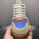 Gucci 古驰 Screener GG珐琅 复古做旧老爹板鞋蓝橙