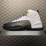 Air Jordan 12 Gold Clasp BLACK and White CT8013-170
