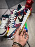 Parra x Nike SB Dunk Low  Abstract Art  白蓝红 抽象艺术 联名鸳鸯拼色DH7695-600
