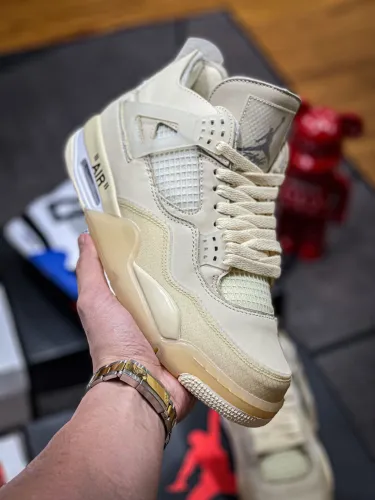Off-White x Air Jordan 4   Cream/Sail CV9388-100