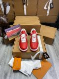 路易威登Louis Vuitton x Nike Air Force 1联名款 空军一号低帮休闲运动板鞋白红