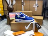 路易威登Louis Vuitton x Nike Air Force 1联名款 空军一号低帮休闲运动板鞋蓝白