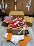 路易威登Louis Vuitton x Nike Air Force 1联名款 空军一号低帮休闲运动板鞋白红