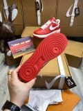 路易威登Louis Vuitton x Nike Air Force 1联名款 空军一号低帮休闲运动板鞋白红