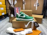 路易威登Louis Vuitton x Nike Air Force 1联名款 空军一号低帮休闲运动板鞋白绿