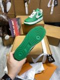 路易威登Louis Vuitton x Nike Air Force 1联名款 空军一号低帮休闲运动板鞋白绿