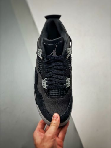 Air Jordan 4 Retro Black Canvas AJ4代中帮复古休闲运动文化篮球鞋“酷黑丹宁”DH7138-006