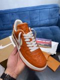 路易威登Louis Vuitton x Nike Air Force 1联名款 空军一号低帮休闲运动板鞋白橙