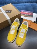 路易威登Louis Vuitton x Nike Air Force 1联名款 空军一号低帮休闲运动板鞋黄白