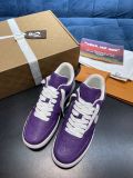 路易威登Louis Vuitton x Nike Air Force 1联名款 空军一号低帮休闲运动板鞋白紫