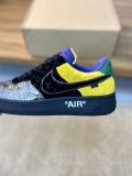 路易威登Louis Vuitton x Nike Air Force 1联名款 空军一号低帮休闲运动板鞋黑银紫