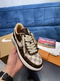 路易威登Louis Vuitton x Nike Air Force 1联名款 空军一号低帮休闲运动板鞋棕色