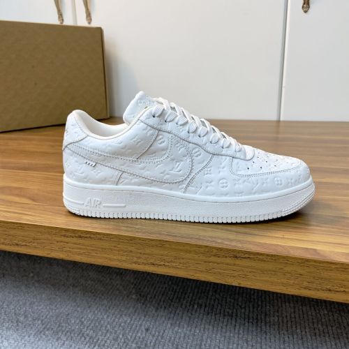 路易威登Louis Vuitton x Nike Air Force 1联名款 空军一号低帮休闲运动板鞋纯白