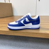 路易威登Louis Vuitton x Nike Air Force 1联名款 空军一号低帮休闲运动板鞋白蓝